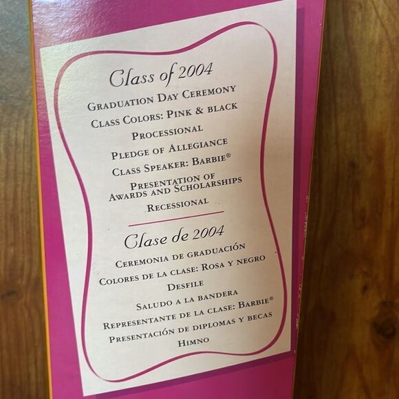 My Graduation 2004 Mattel Barbie Doll Black Gown #C5266 English & Spanish - Picture 6 of 6